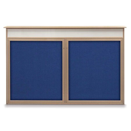 United Visual Products Open Faced Traditional Corkboard, 96x48" UV647A-WHITE-DBURGU